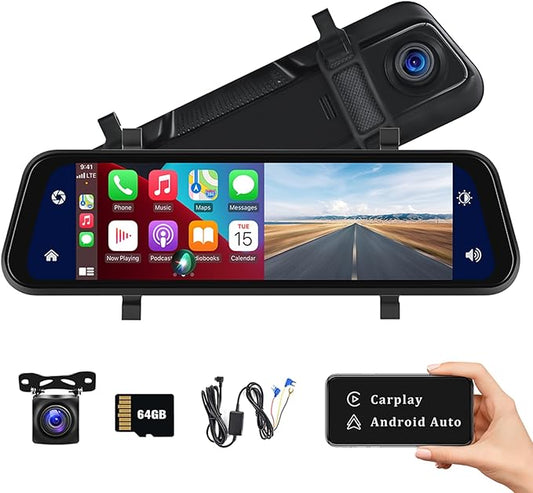 🚘 Espejo Retrovisor Inteligente Touch Full HD - 4K