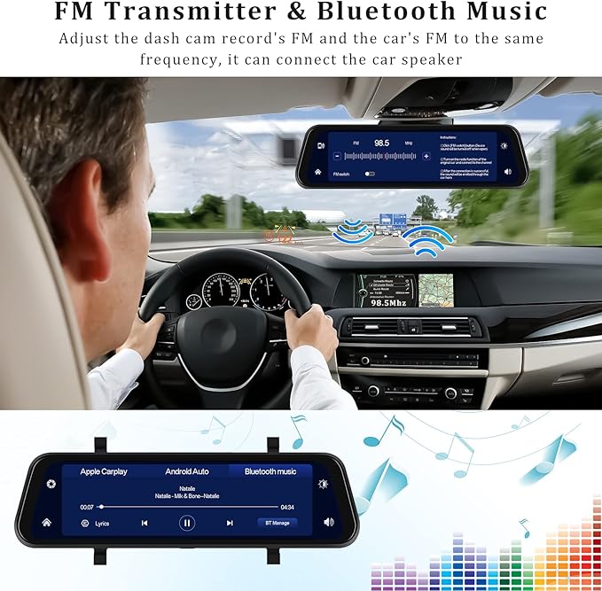 🚘 Espejo Retrovisor Inteligente Touch Full HD - 4K