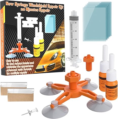 🔧 Kit Reparador de Parabrisas – Repara Grietas en Minutos 🚗✨