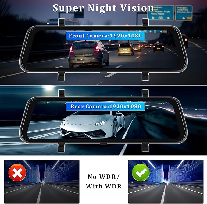 🚘 Espejo Retrovisor Inteligente Touch Full HD - 4K