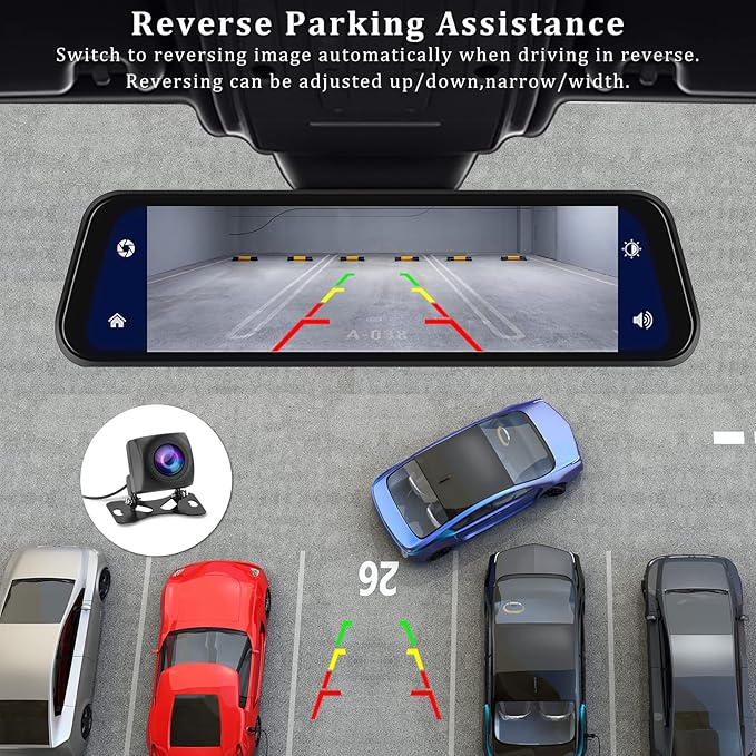 🚘 Espejo Retrovisor Inteligente Touch Full HD - 4K