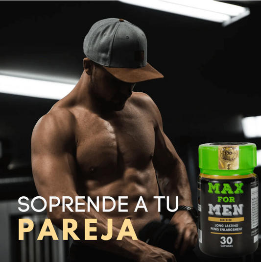 🔥 MAX FOR MEN – Pastillas para rendimiento intimo Naturales! 🔥