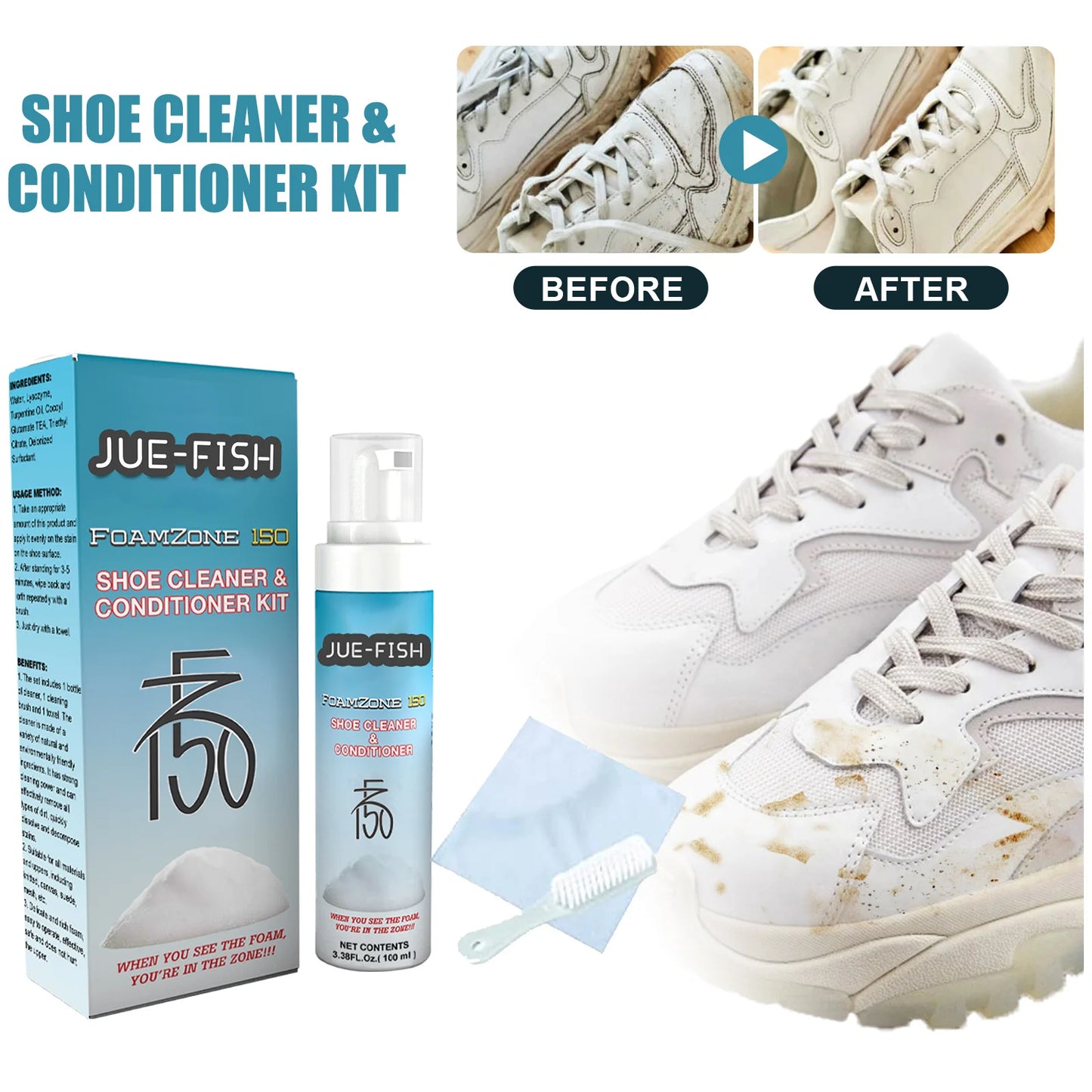 ✨ ¡Luce Siempre Zapatillas Impecables! 👟🧼 - Limpiador de Zapatos Portátil 🚀