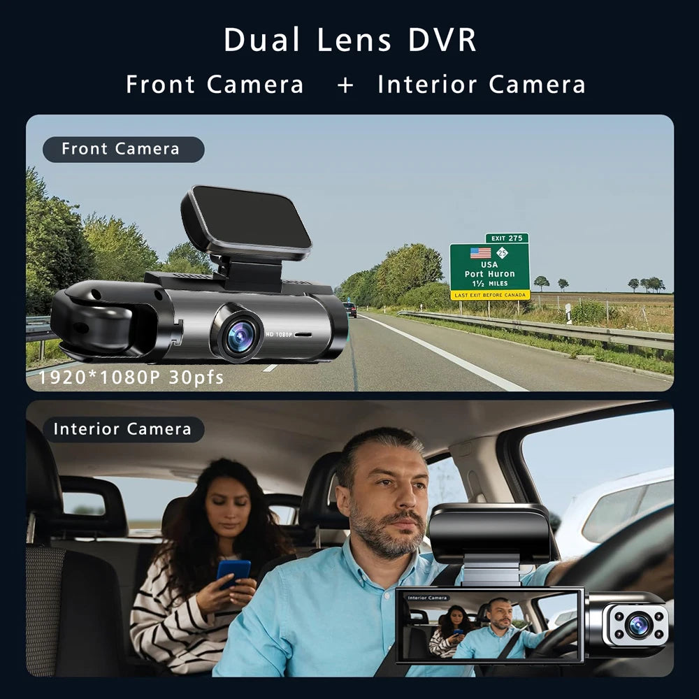 🚗 ¡Cámara para Automóvil 3 en 1 Full HD - Seguridad Completa! 🎥