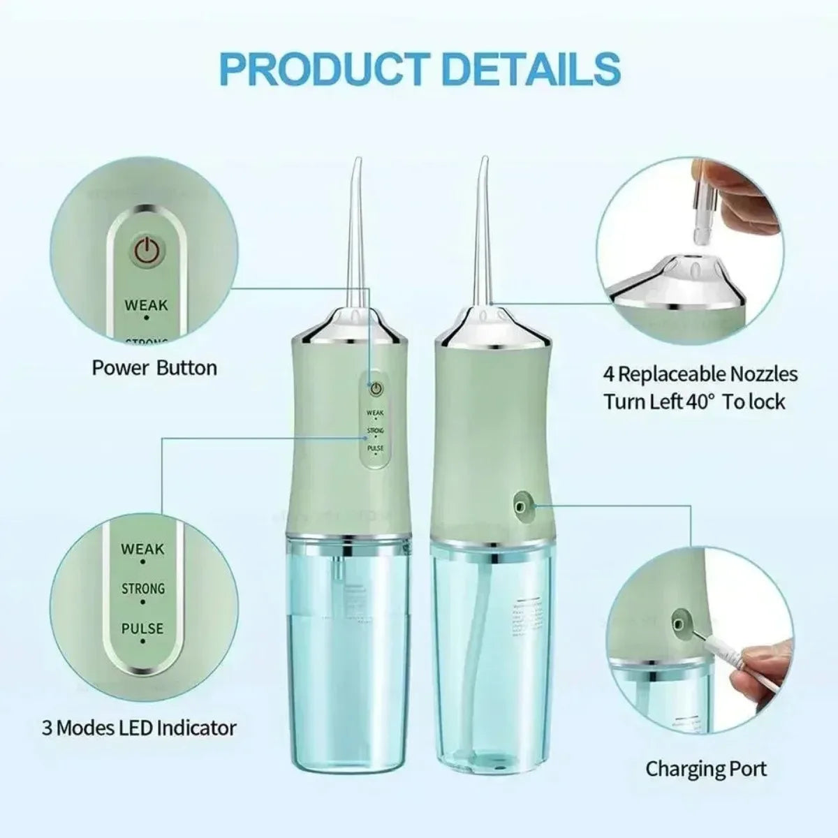 💦 Irrigador Dental Portátil USB – Limpieza Profunda Profesional Casera 🦷✨