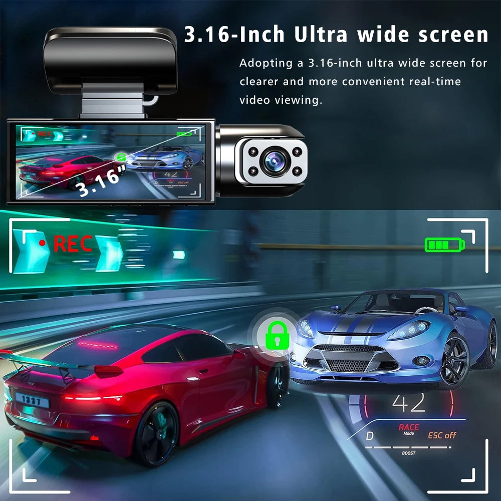 🚗 ¡Cámara para Automóvil 3 en 1 Full HD - Seguridad Completa! 🎥