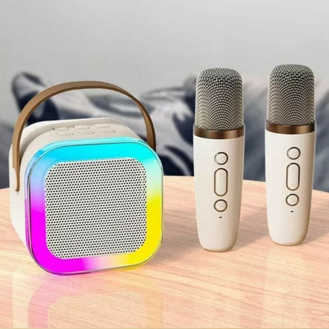 🔥 ¡Lleva la fiesta a cualquier lugar con el Mini Parlante con Micrófono USB RGB! 🎤