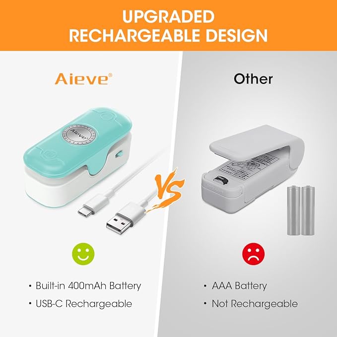 🛑 Mini Sellador Portátil USB – Sella y Conserva tus Alimentos en Segundos 🛑