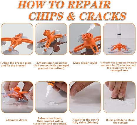 🔧 Kit Reparador de Parabrisas – Repara Grietas en Minutos 🚗✨