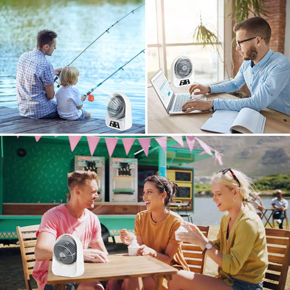 🌬️ Ventilador Solar Recargable 3 en 1: Energía Fresca Donde Quieras
