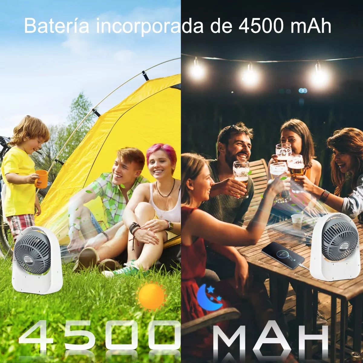 🌬️ Ventilador Solar Recargable 3 en 1: Energía Fresca Donde Quieras