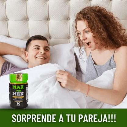 🔥 MAX FOR MEN – Pastillas para rendimiento intimo Naturales! 🔥